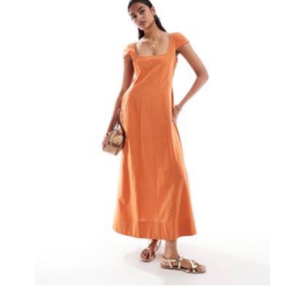 ASOS Vibrant Orange Maxi Dress